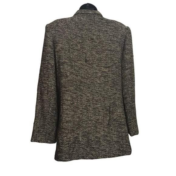 V.P. Collections Vintage Blazer Brown Multi Hand Woven Silk Tweed Size Medium - Picture 4 of 7